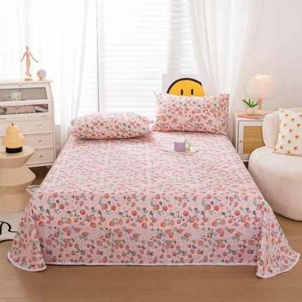 91家纺网 家纺一手货源 找家纺 （总）慕希 2024新款三枚缎卡老粗布床单单品（直角床单 没有花边）