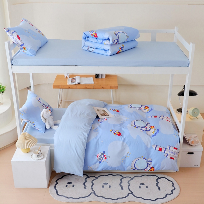 91家纺网 家纺一手货源 找家纺 金鑫汇家纺 2024新款全棉宿舍印花三件套第二批 星际穿越