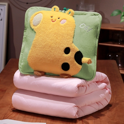 91家纺网 家纺一手货源 找家纺 （总）仟亿莱 2024新款多巴胺卡通动物抱枕被