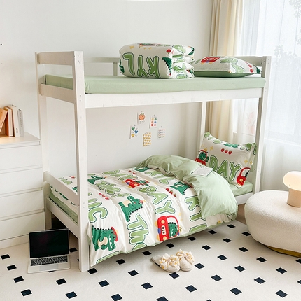 金鑫汇家纺 2024新款全棉宿舍印花三件套第一批 小鳄鱼日记