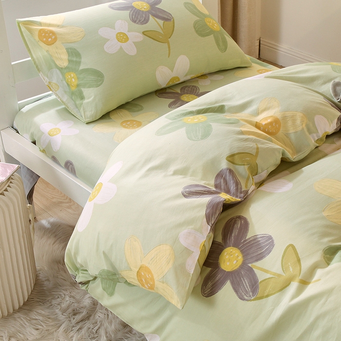 91家纺网 家纺一手货源 找家纺 金鑫汇家纺 2024新款全棉宿舍印花三件套第一批 五彩缤纷