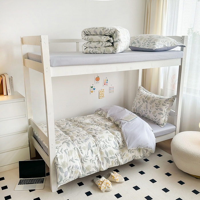 91家纺网 家纺一手货源 找家纺 金鑫汇家纺 2024新款全棉宿舍印花三件套第一批 诗情画意