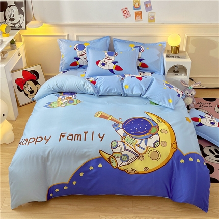 （总）孩子王 2023新款全棉13372活性印花卡通四件套