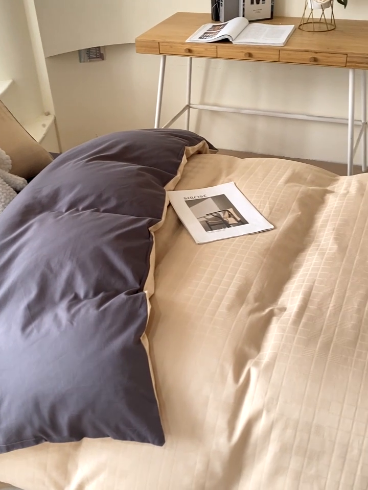 91家纺网 家纺一手货源 找家纺 金鑫汇家纺 2024新款A类长绒棉提花学生套件 纵横阡陌