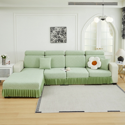 91家纺网 家纺一手货源 找家纺 （总）天下布艺 2024新款摇粒绒清灵裙边坐垫套