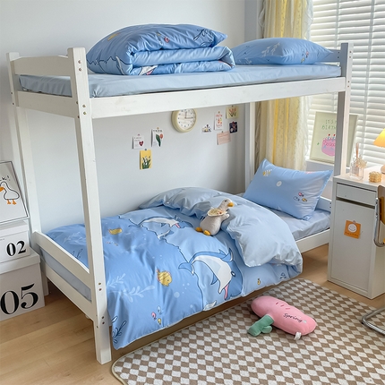 91家纺网 家纺一手货源 找家纺 （总）金鑫汇家纺 2024新款全棉宿舍印花三件套第二批