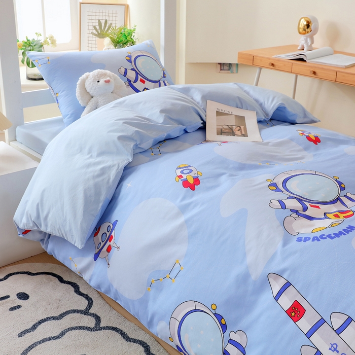 91家纺网 家纺一手货源 找家纺 金鑫汇家纺 2024新款全棉宿舍印花三件套第二批 星际穿越