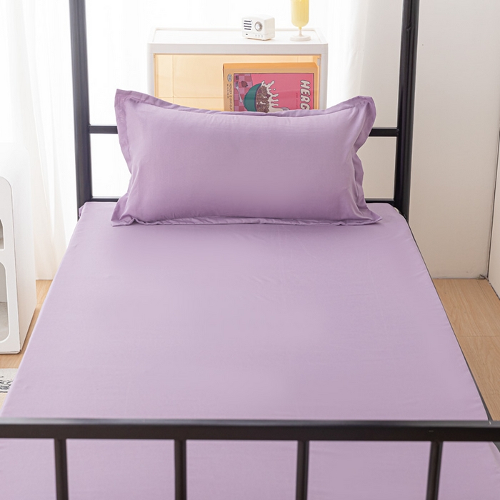 91家纺网 家纺一手货源 找家纺 楠沐家纺 2025新款大学生床垫套可拆洗学生宿舍亲肤床垫套 浅紫