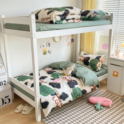 金鑫汇家纺 2024新款全棉宿舍印花三件套第一批 蜗居