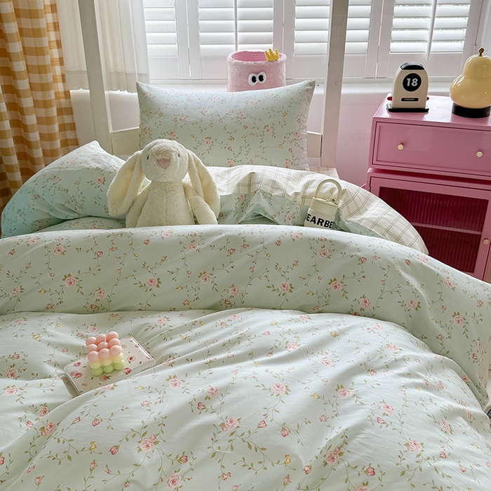 91家纺网 家纺一手货源 找家纺 富瑞阁2024新款13070学生宿舍全棉三件套 蓝调