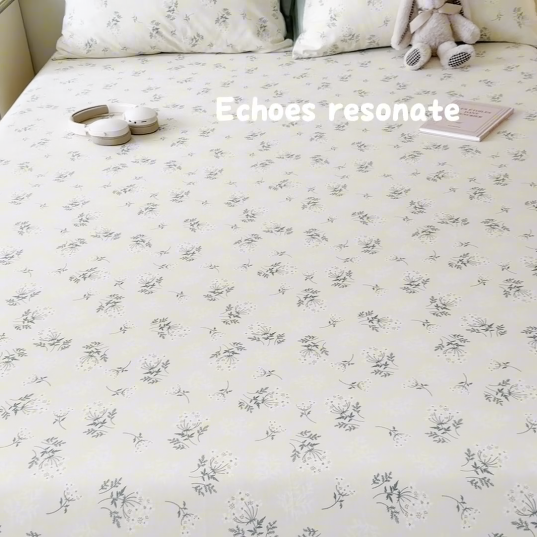 91家纺网 家纺一手货源 找家纺 名兮家居 2024新款全棉卡通印花床笠 妃子笑