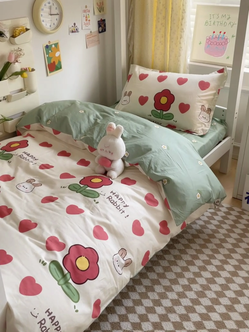 91家纺网 家纺一手货源 找家纺 金鑫汇家纺 2024新款全棉宿舍印花三件套第一批 初暖