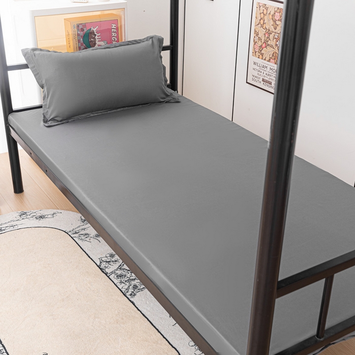 91家纺网 家纺一手货源 找家纺 楠沐家纺 2025新款大学生床垫套可拆洗学生宿舍亲肤床垫套 深灰