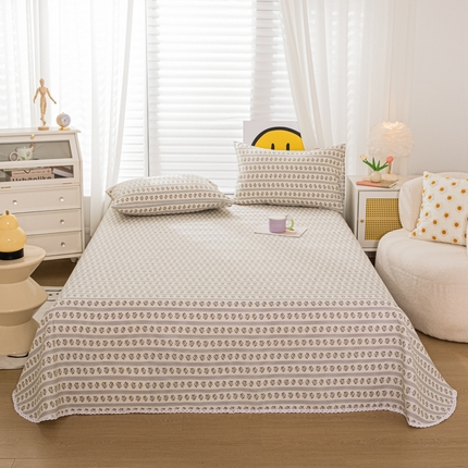 91家纺网 家纺一手货源 找家纺 （总）慕希 2024新款三枚缎卡老粗布床单单品（直角床单 没有花边）