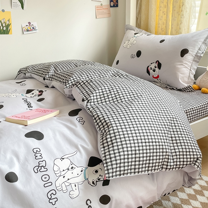 91家纺网 家纺一手货源 找家纺 金鑫汇家纺 2024新款全棉宿舍印花三件套第一批 小可爱