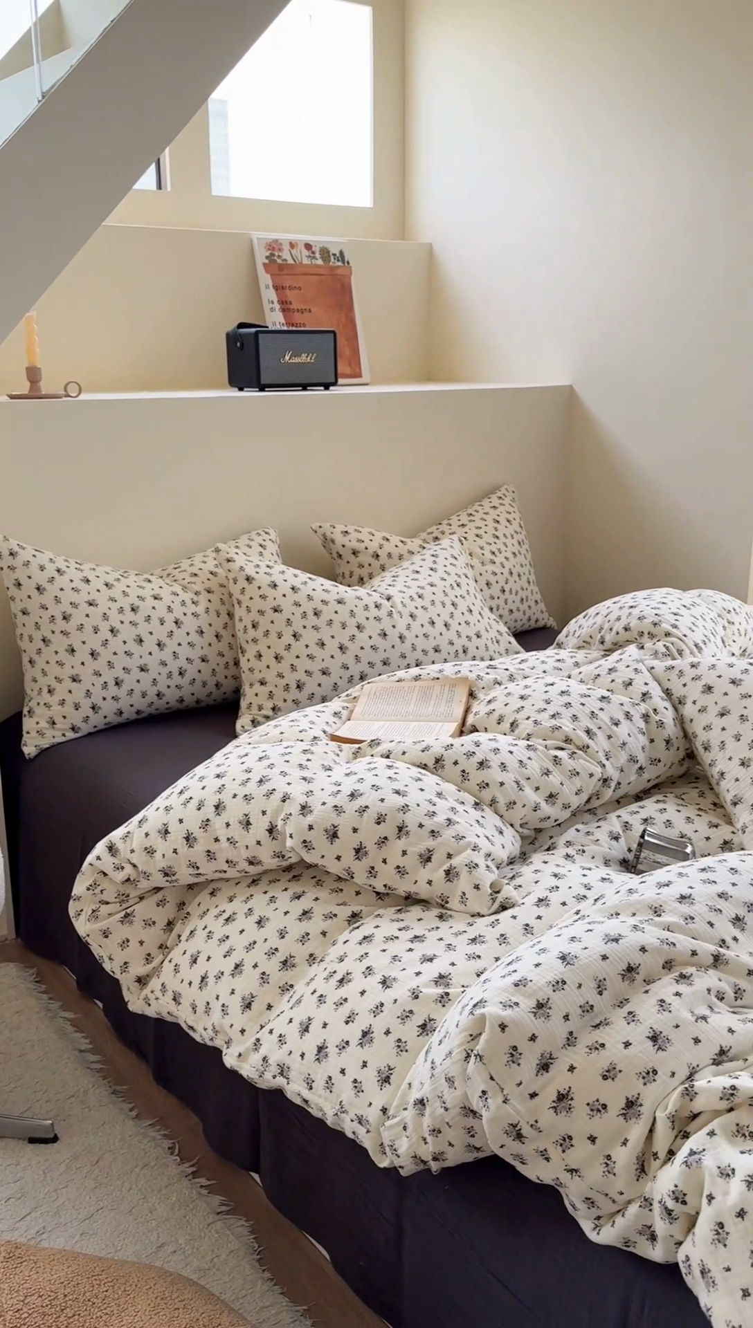 91家纺网 家纺一手货源 找家纺 萝莉家纺 2025新款全棉双层皱皱纱四件套（第三批） 小黑花