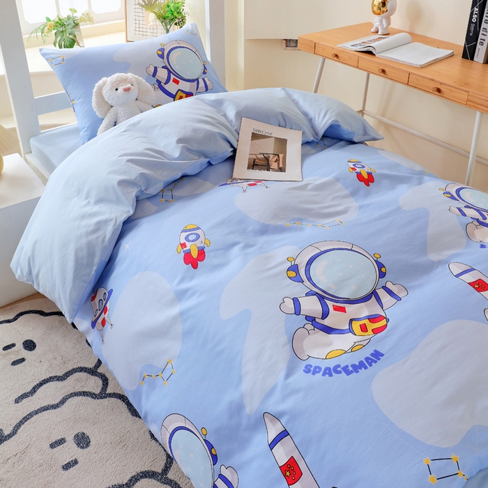 91家纺网 家纺一手货源 找家纺 金鑫汇家纺 2024新款全棉宿舍印花三件套第二批 星际穿越