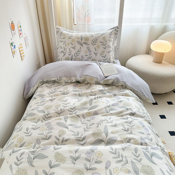 91家纺网 家纺一手货源 找家纺 金鑫汇家纺 2024新款全棉宿舍印花三件套第一批 诗情画意