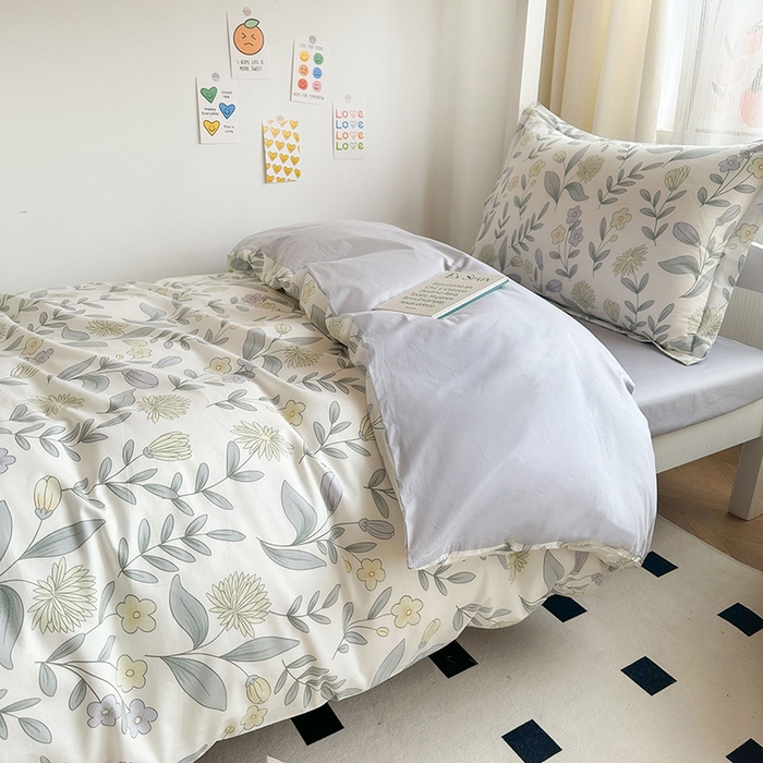 91家纺网 家纺一手货源 找家纺 金鑫汇家纺 2024新款全棉宿舍印花三件套第一批 诗情画意