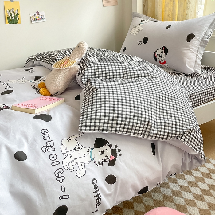 91家纺网 家纺一手货源 找家纺 金鑫汇家纺 2024新款全棉宿舍印花三件套第一批 小可爱