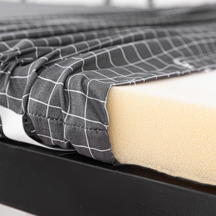 91家纺网 家纺一手货源 找家纺 楠沐家纺 2025新款大学生床垫套可拆洗学生宿舍亲肤床垫套 黑小格