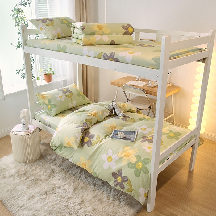 91家纺网 家纺一手货源 找家纺 金鑫汇家纺 2024新款全棉宿舍印花三件套第一批 五彩缤纷