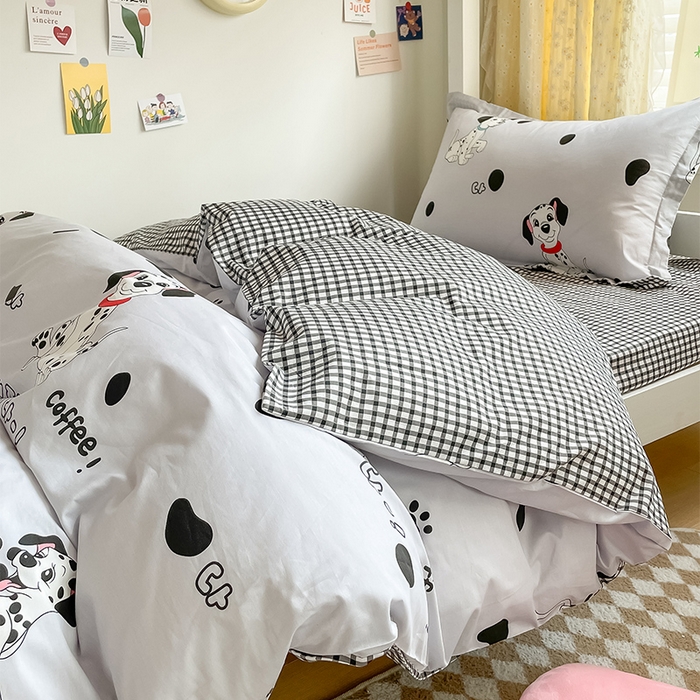 91家纺网 家纺一手货源 找家纺 金鑫汇家纺 2024新款全棉宿舍印花三件套第一批 小可爱