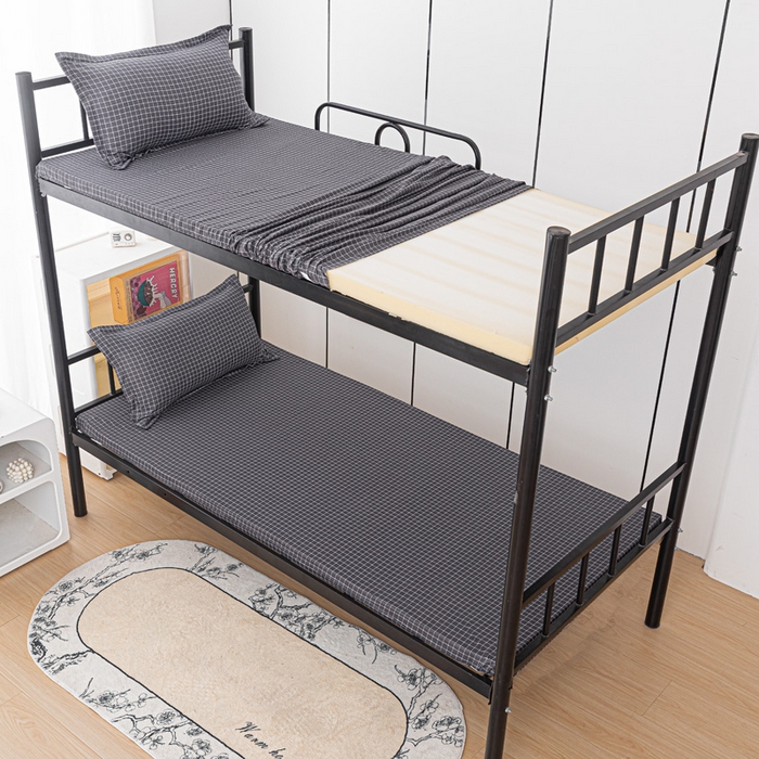 91家纺网 家纺一手货源 找家纺 楠沐家纺 2025新款大学生床垫套可拆洗学生宿舍亲肤床垫套 黑小格