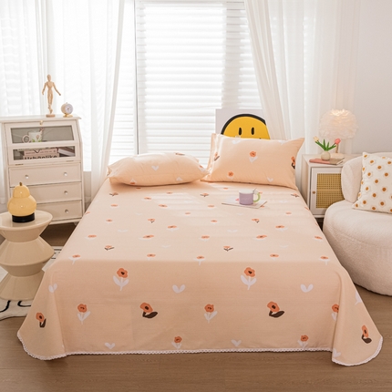 91家纺网 家纺一手货源 找家纺 （总）慕希 2024新款三枚缎卡老粗布床单单品（直角床单 没有花边）