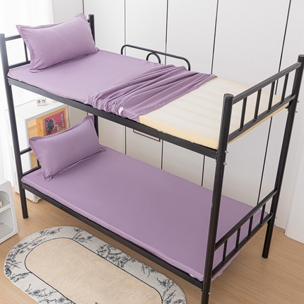 楠沐家纺 2025新款大学生床垫套可拆洗学生宿舍亲肤床垫套 浅紫