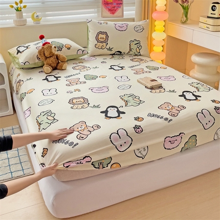 91家纺网 家纺一手货源 找家纺 （总）名兮家居 2024新款全棉卡通印花床笠