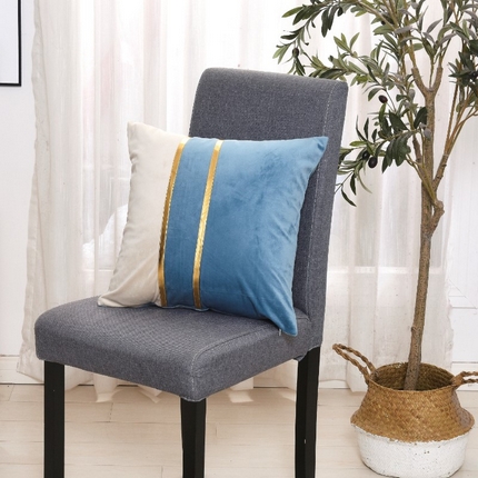 91家纺网 家纺一手货源 找家纺 （总）爱家居 2025新款亚马逊跨境北欧轻奢抱枕套荷兰绒拼色靠垫靠垫天鹅绒沙发腰枕