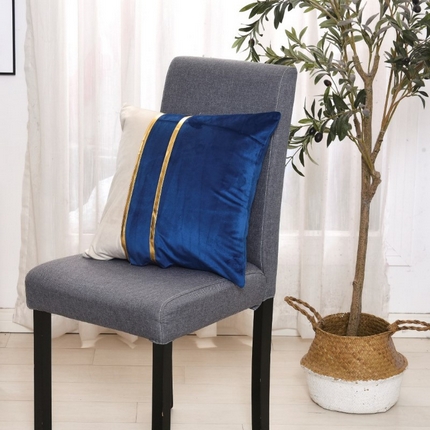 91家纺网 家纺一手货源 找家纺 （总）爱家居 2025新款亚马逊跨境北欧轻奢抱枕套荷兰绒拼色靠垫靠垫天鹅绒沙发腰枕