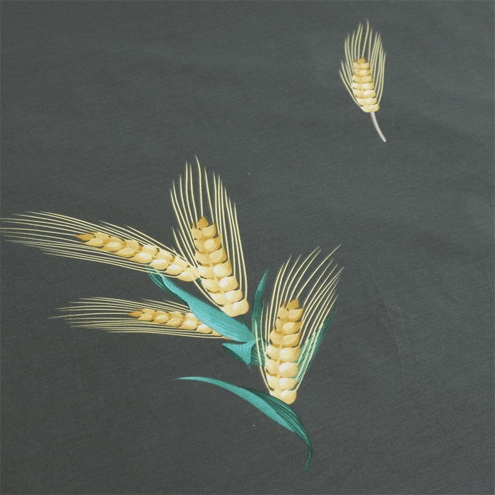 91家纺网 家纺一手货源 找家纺 2024新款全棉13376印花床盖款套件单品系列 大麦灰