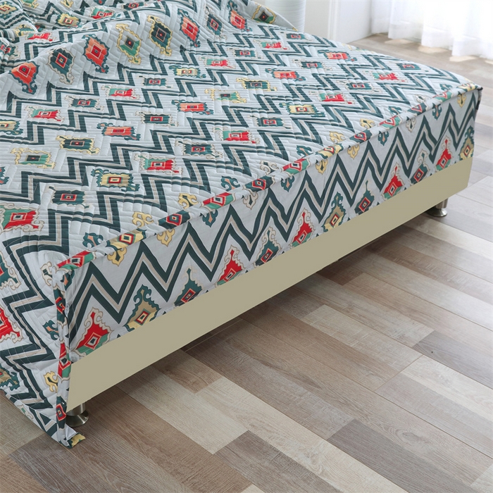 91家纺网 家纺一手货源 找家纺 2024新款全棉13376印花床盖款四件套系列 波西米亚