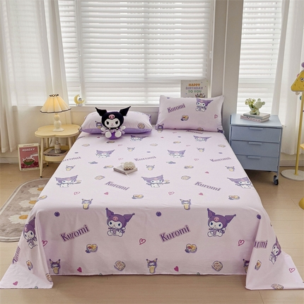 名兮家居 2024新款三丽鸥全棉床单【含防伪标】 甜筒库洛米