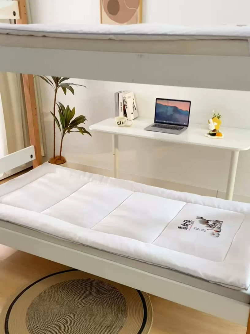 91家纺网 家纺一手货源 找家纺 2024新款新疆学生棉花床垫 极地白