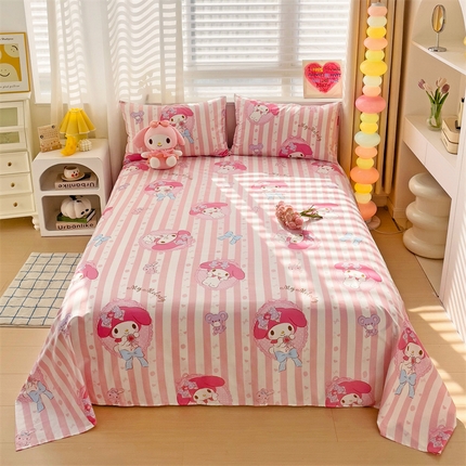 91家纺网 家纺一手货源 找家纺 （总）名兮家居 2024新款三丽鸥全棉床单【含防伪标】