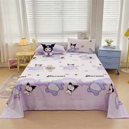 名兮家居 2024新款三丽鸥全棉床单【含防伪标】 飞行库洛米
