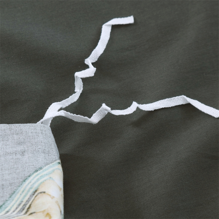 91家纺网 家纺一手货源 找家纺 2024新款全棉13376印花床盖款套件单品系列 大麦灰