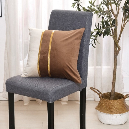 91家纺网 家纺一手货源 找家纺 （总）爱家居 2025新款亚马逊跨境北欧轻奢抱枕套荷兰绒拼色靠垫靠垫天鹅绒沙发腰枕