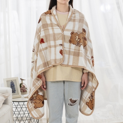 91家纺网 家纺一手货源 找家纺 卉晨家纺 2024新款披肩毯毛毯空调毯毯子 爱尼