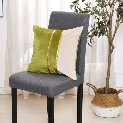 91家纺网 家纺一手货源 找家纺 （总）爱家居 2025新款亚马逊跨境北欧轻奢抱枕套荷兰绒拼色靠垫靠垫天鹅绒沙发腰枕