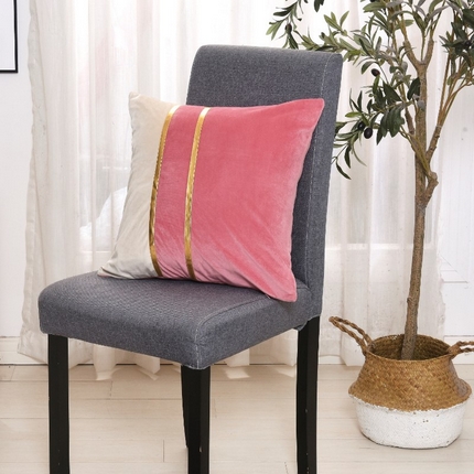 91家纺网 家纺一手货源 找家纺 （总）爱家居 2025新款亚马逊跨境北欧轻奢抱枕套荷兰绒拼色靠垫靠垫天鹅绒沙发腰枕