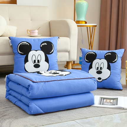 91家纺网 家纺一手货源 找家纺 乐坊  2024新款贴布绣抱枕被 快乐小老鼠