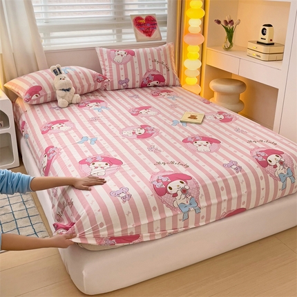 91家纺网 家纺一手货源 找家纺 （总）名兮家居 2024新款三丽鸥全棉印花床笠【含防伪标】