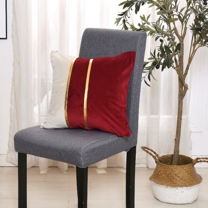 91家纺网 家纺一手货源 找家纺 （总）爱家居 2025新款亚马逊跨境北欧轻奢抱枕套荷兰绒拼色靠垫靠垫天鹅绒沙发腰枕