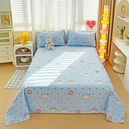 名兮家居 2024新款三丽鸥全棉床单【含防伪标】 爱心玉桂狗