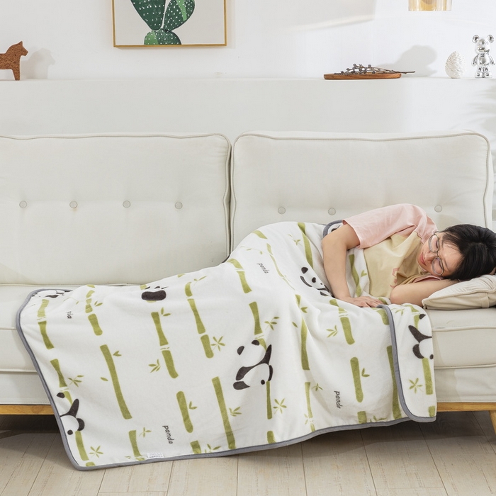 91家纺网 家纺一手货源 找家纺 卉晨家纺 2024新款披肩毯毛毯空调毯毯子 咪亚