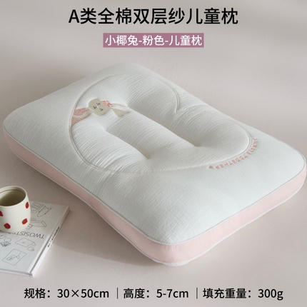 91家纺网 家纺一手货源 找家纺 （总）昕科 2025新款A类全棉双层纱儿童枕--刺绣卡通纯棉儿童幼儿园枕头学生宿舍枕芯